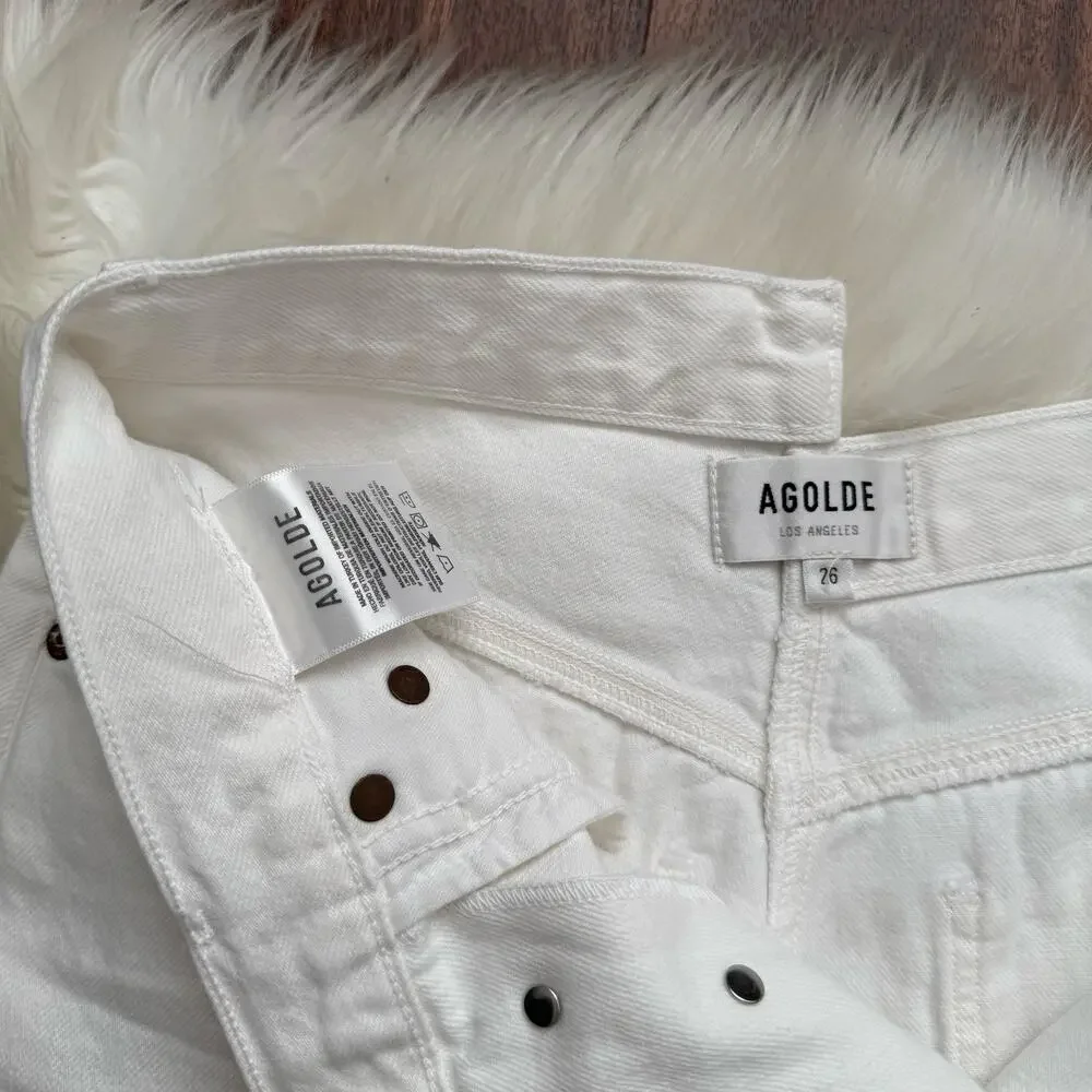 NWT Agolde Criss Cross Jean Short in Element Size 26 - Picture 6 of 10